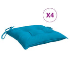 Chair Cushion Set of 4 Light Blue Oxford fabric (100% polyester)
