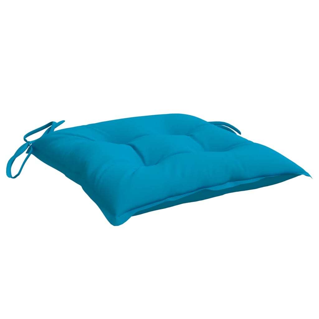 Chair Cushion Set of 4 Light Blue Oxford fabric (100% polyester)