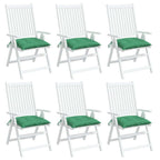 Chair Cushion Set of 6 Green Oxford fabric (100% polyester)