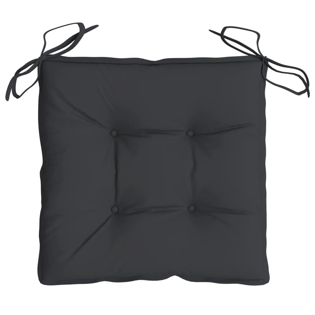 Chair Cushion Set of 6 Black Oxford Fabric (100% Polyester)