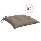 Chair Cushion Set of 2 Taupe Oxford fabric (100% polyester)