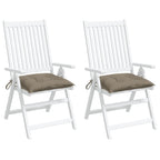 Chair Cushion Set of 2 Taupe Oxford fabric (100% polyester)
