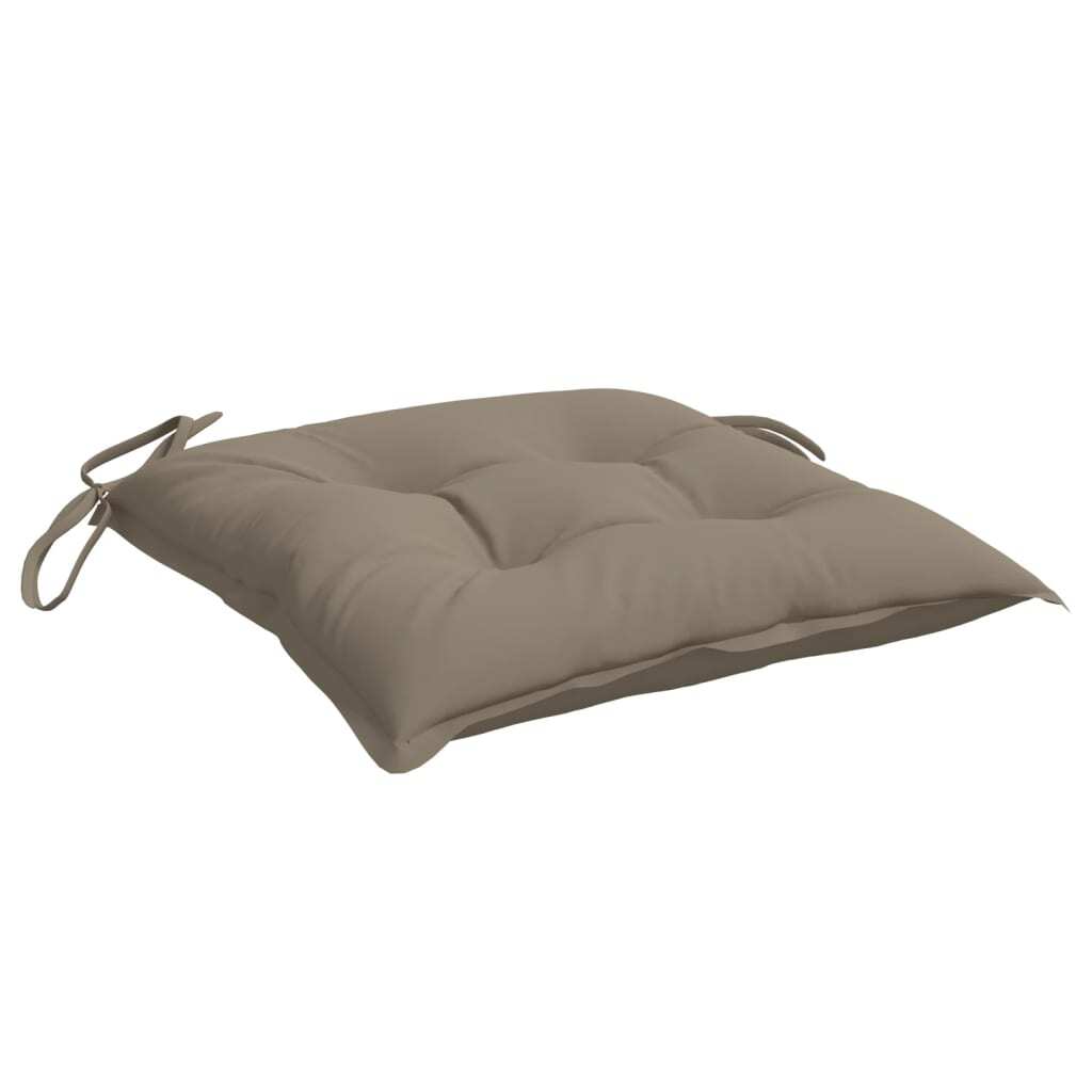 Chair Cushion Set of 2 Taupe Oxford fabric (100% polyester)
