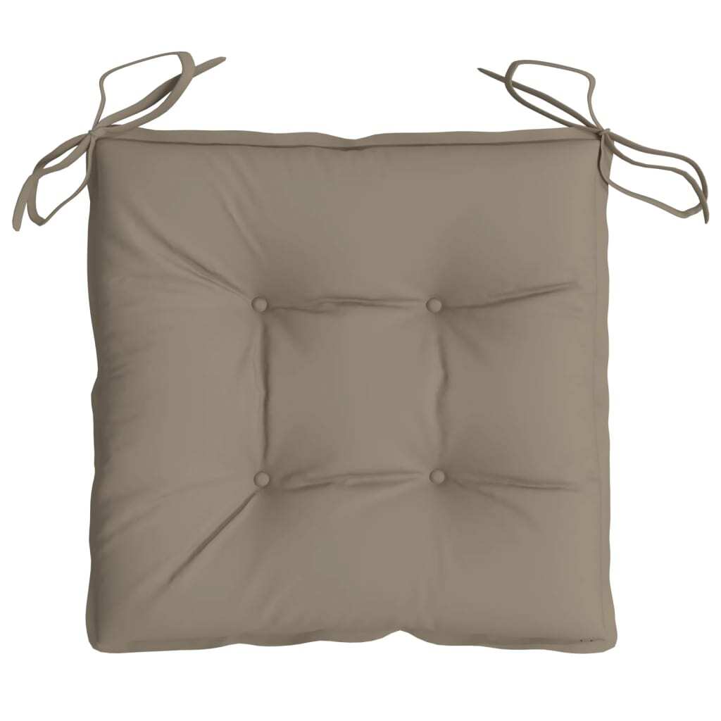 Chair Cushion Set of 2 Taupe Oxford fabric (100% polyester)