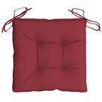 Chair Cushion Set of 4 Wine Red Oxford Fabric, PP Hollow Fiber