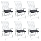 Chair Cushion Set of 6 Anthracite Oxford fabric (100% polyester)
