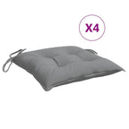 Chair Cushion Set of 4 Grey Oxford fabric 19.7x19.7x2.8 in