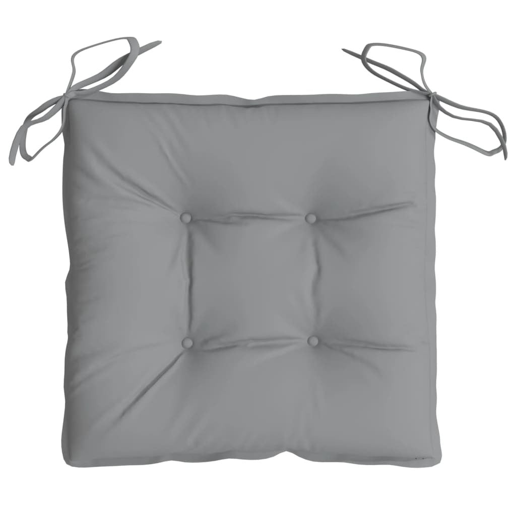 Chair Cushion Set of 4 Grey Oxford fabric 19.7x19.7x2.8 in