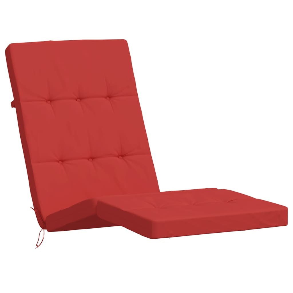 Deck Chair Cushion Set of 2 Red Oxford fabric (100% polyester)