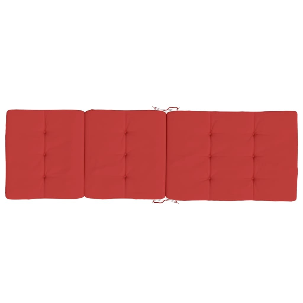 Deck Chair Cushion Set of 2 Red Oxford fabric (100% polyester)
