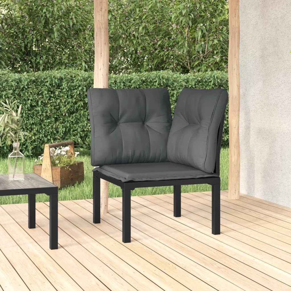 Corner Chair Black and Dark Gray