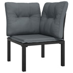 Corner Chair Black and Dark Gray
