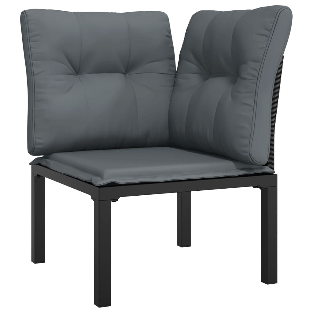 Corner Chair Black and Dark Gray