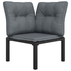 Corner Chair Black and Dark Gray