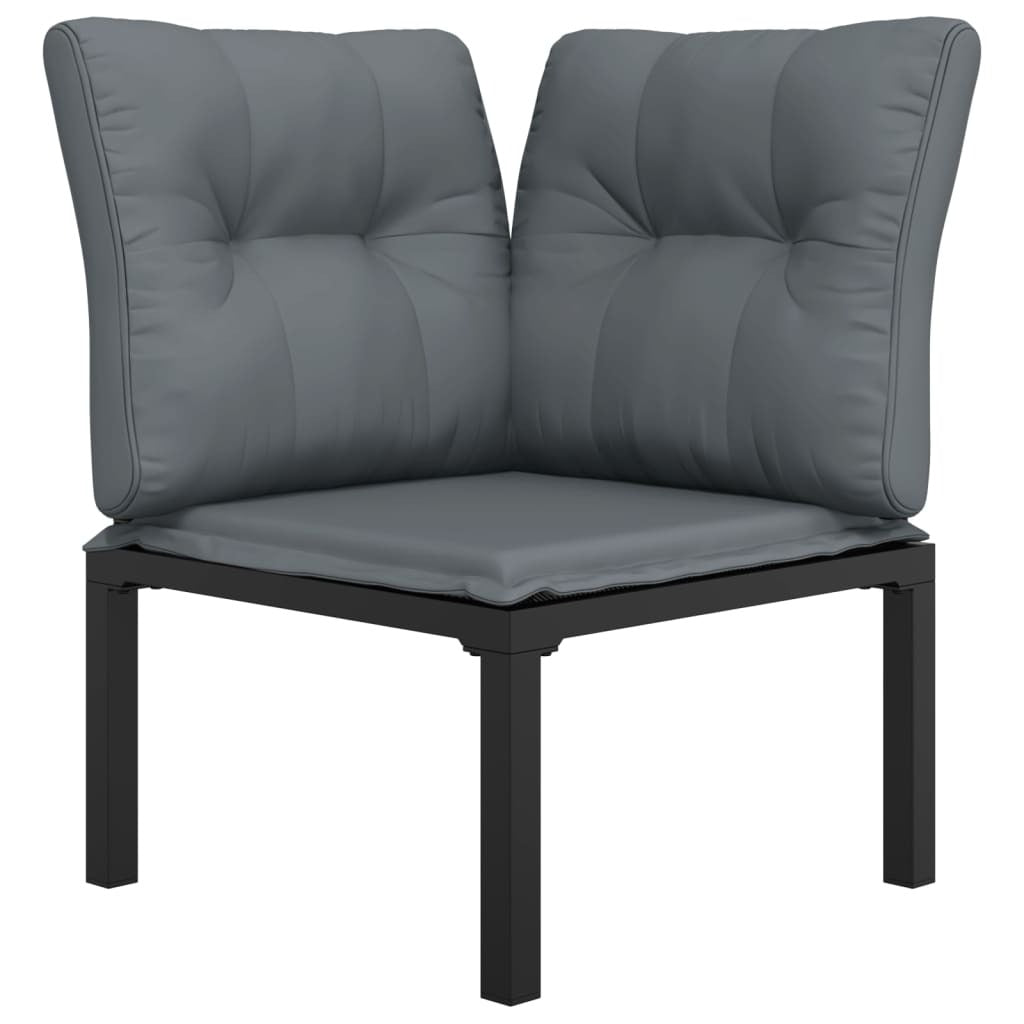 Corner Chair Black and Dark Gray