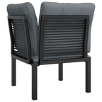 Corner Chair Black and Dark Gray