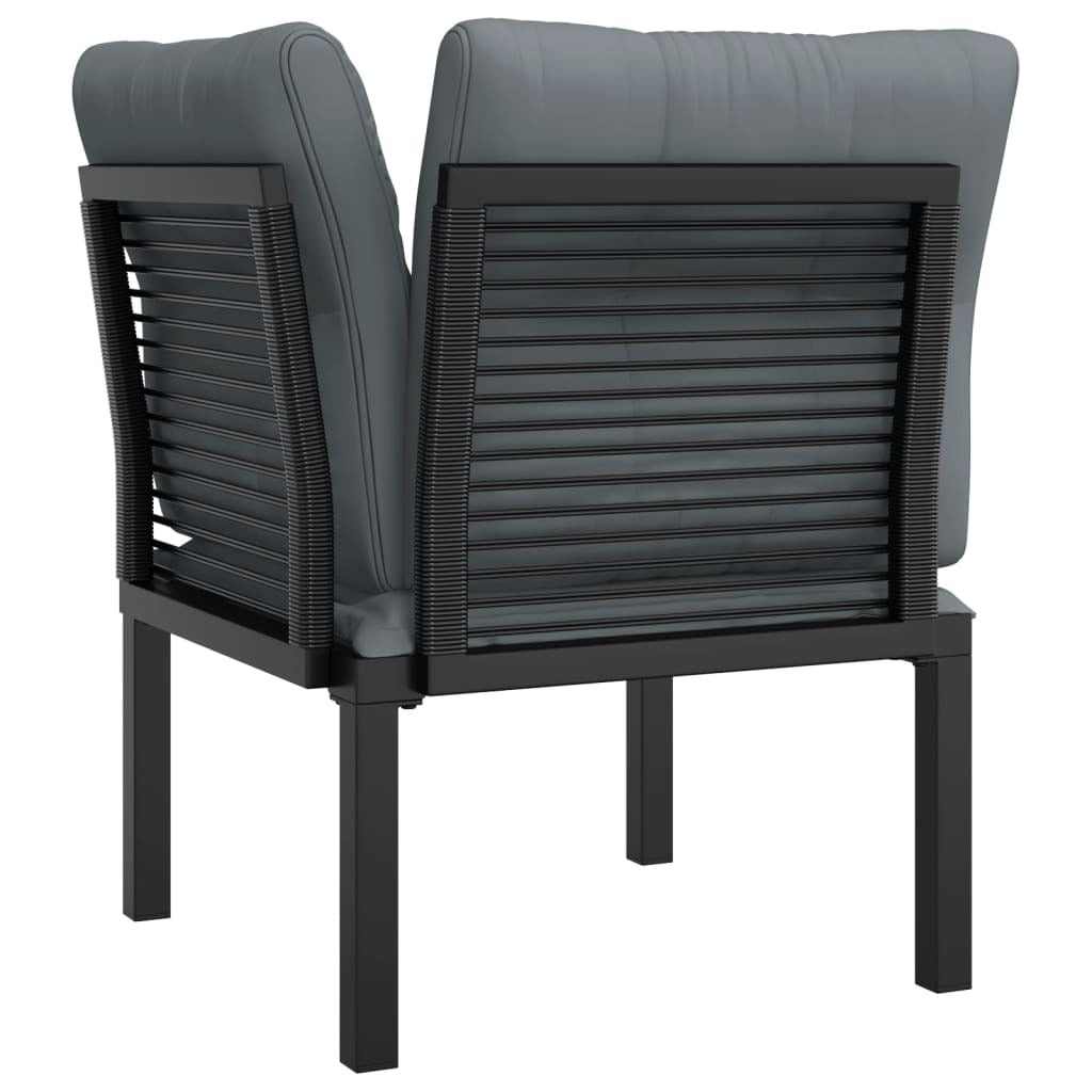 Corner Chair Black and Dark Gray