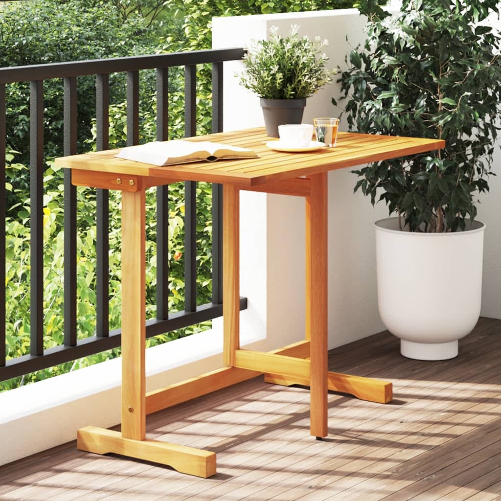 Balcony Table Brown Solid Acacia wood Medium Foldable
