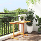 Balcony Table Brown Solid Acacia wood Medium Foldable