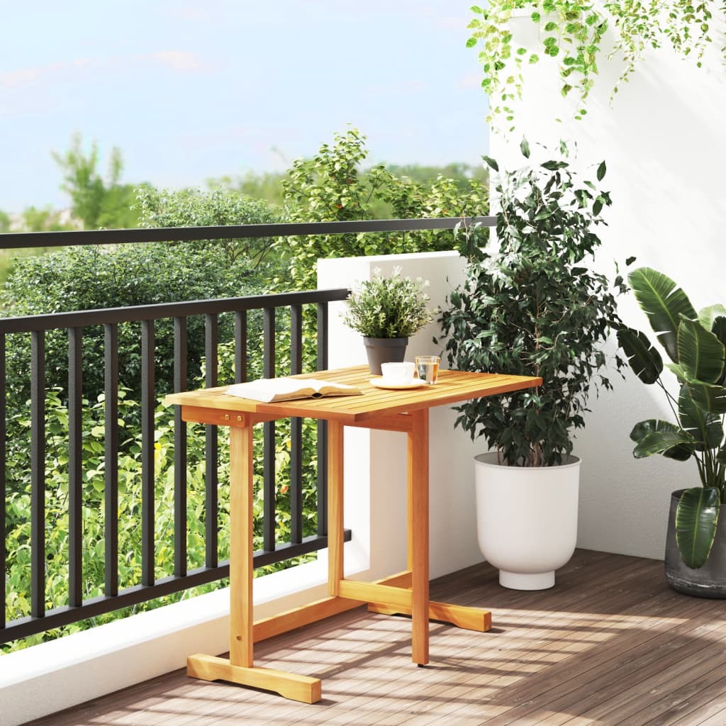 Balcony Table Brown Solid Acacia wood Medium Foldable