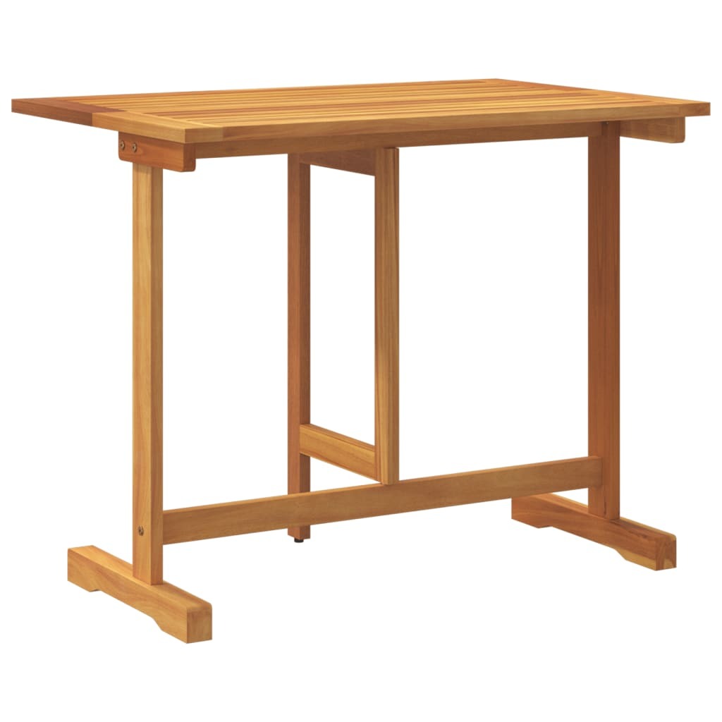 Balcony Table Brown Solid Acacia wood Medium Foldable
