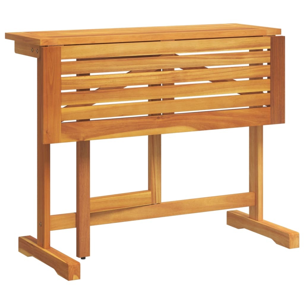 Balcony Table Brown Solid Acacia wood Medium Foldable