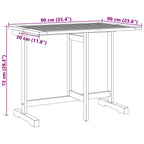 Balcony Table Brown Solid Acacia wood Medium Foldable