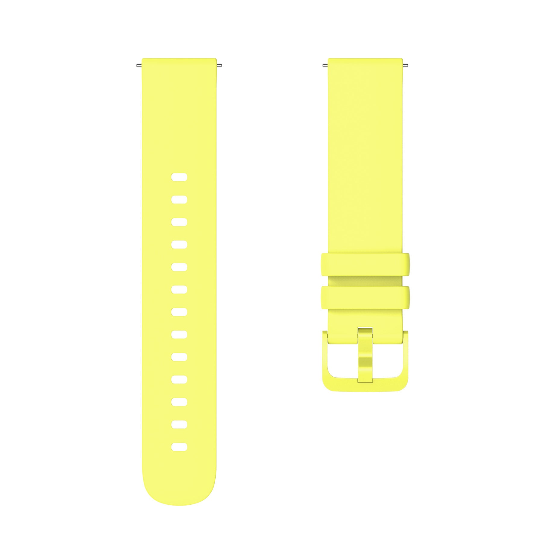 Universal Flat Silicone Watch Strap – Matching Color Buckle