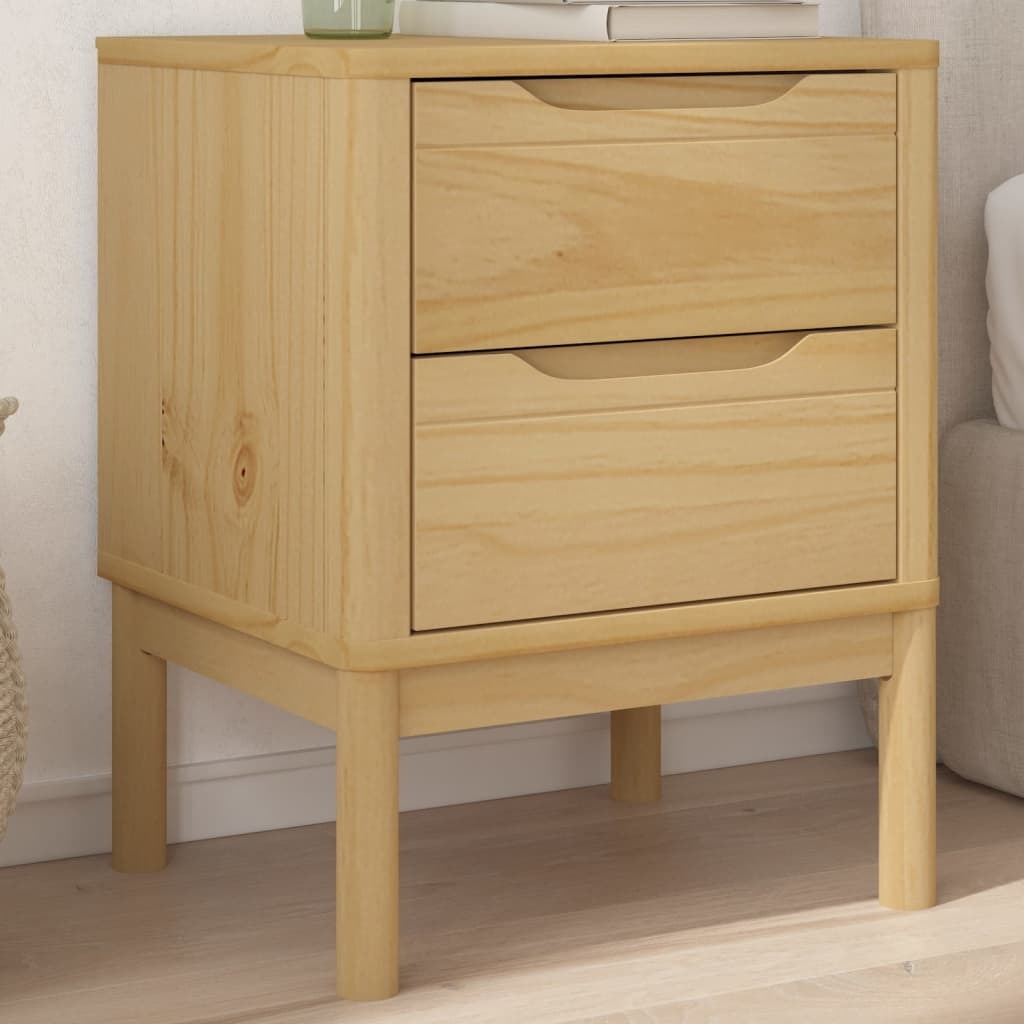 Bedside Cabinet Wax brown Solid pine wood Small Bedside Cabinet