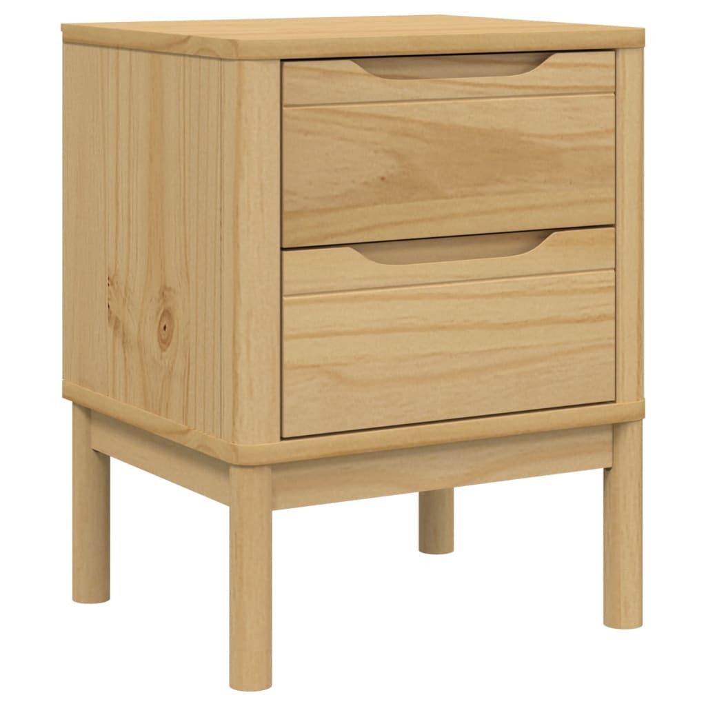 Bedside Cabinet Wax brown Solid pine wood Small Bedside Cabinet