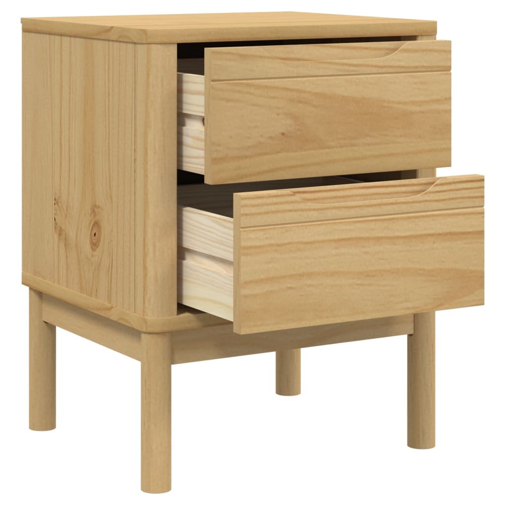 Bedside Cabinet Wax brown Solid pine wood Small Bedside Cabinet