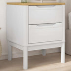 Bedside Cabinet White Solid Pine Wood Small Bedside Cabinet