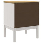 Bedside Cabinet White Solid Pine Wood Small Bedside Cabinet