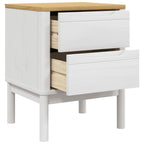 Bedside Cabinet White Solid Pine Wood Small Bedside Cabinet