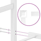 Bed Frame White Powder-coated steel Twin Bed Frame Rectangular