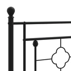 Bed Frame Black Steel Single Bed Frame Rectangular Modern