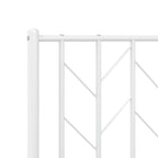 Bed Frame White Steel Single Bed Frame Rectangular