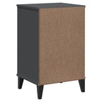 Bedside Table Anthracite Grey Engineered Wood, Plastic Medium