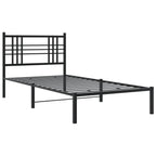 Bed Frame Black Steel Twin Bed Frame Rectangular Modern