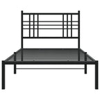 Bed Frame Black Steel Twin Bed Frame Rectangular Modern