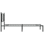 Bed Frame Black Steel Twin Bed Frame Rectangular Modern
