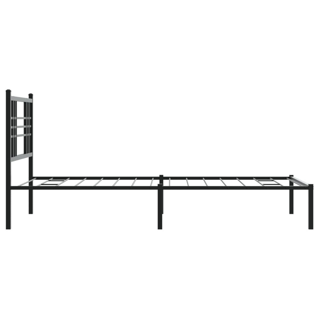 Bed Frame Black Steel Twin Bed Frame Rectangular Modern