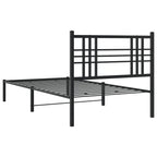 Bed Frame Black Steel Twin Bed Frame Rectangular Modern