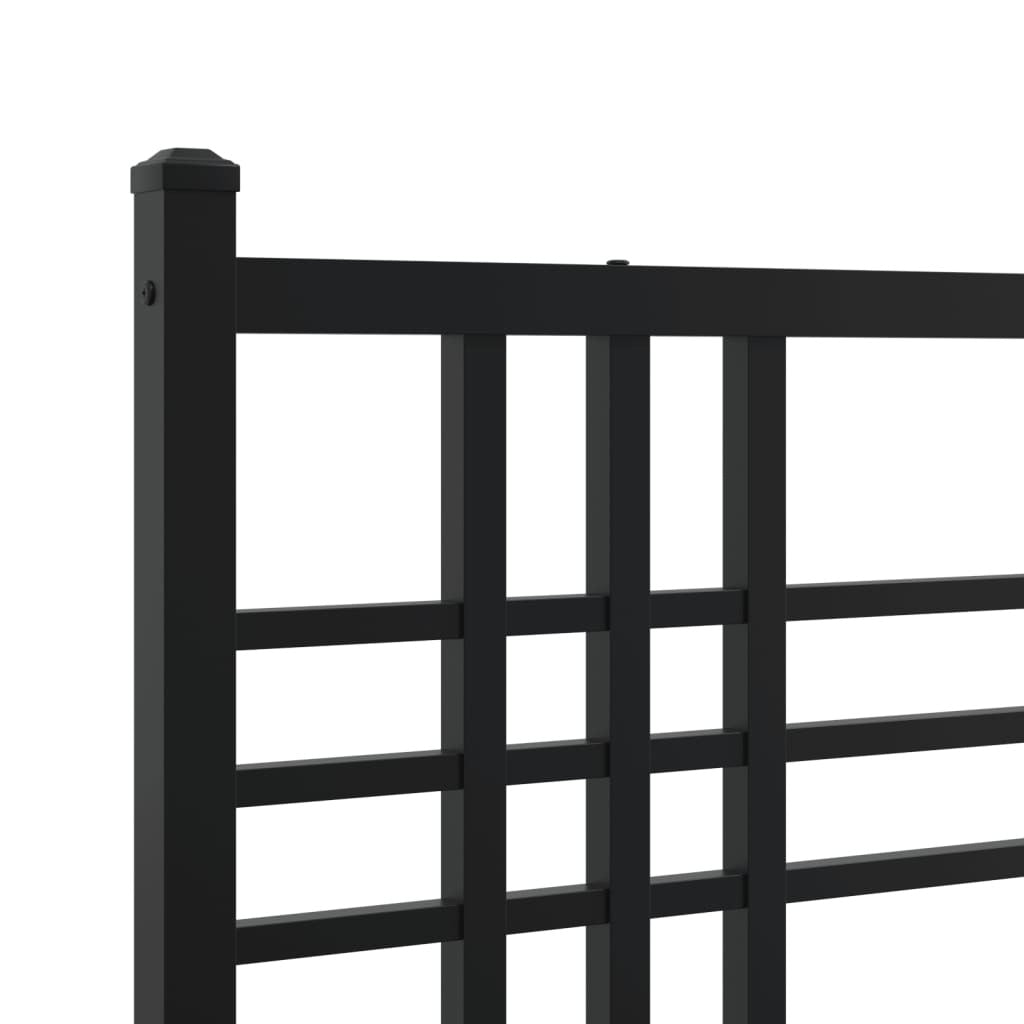 Bed Frame Black Steel Twin Bed Frame Rectangular Modern