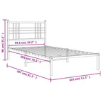 Bed Frame Black Steel Twin Bed Frame Rectangular Modern