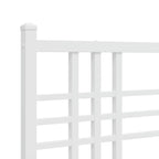 Bed Frame White Powder-Coated Steel Twin Durable Bed Frame