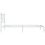 Bed Frame White Powder-coated steel Single Durable Bed Frame