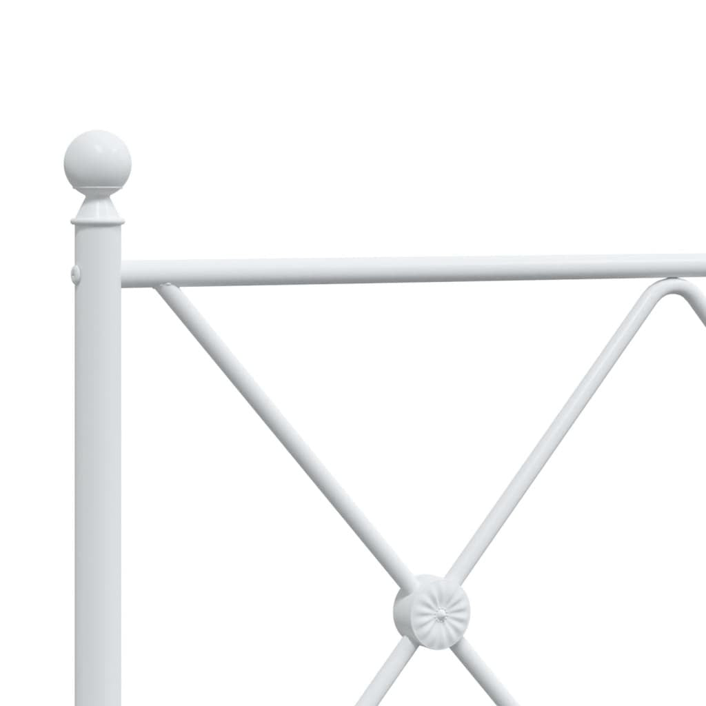 Bed Frame White Powder-coated steel Single Durable Bed Frame