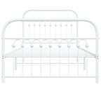 Bed Frame White Steel Twin Bed Frame Rectangular Modern