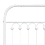 Bed Frame White Steel Twin Bed Frame Rectangular Modern